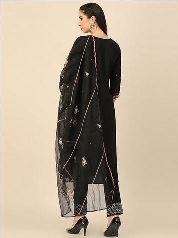 Salimar Vol 9 Embroidered Kurti With Bottom Dupatta
